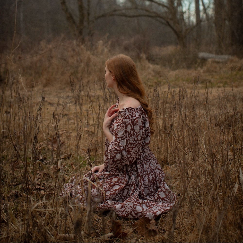 Kyra Midi Dress in Wine